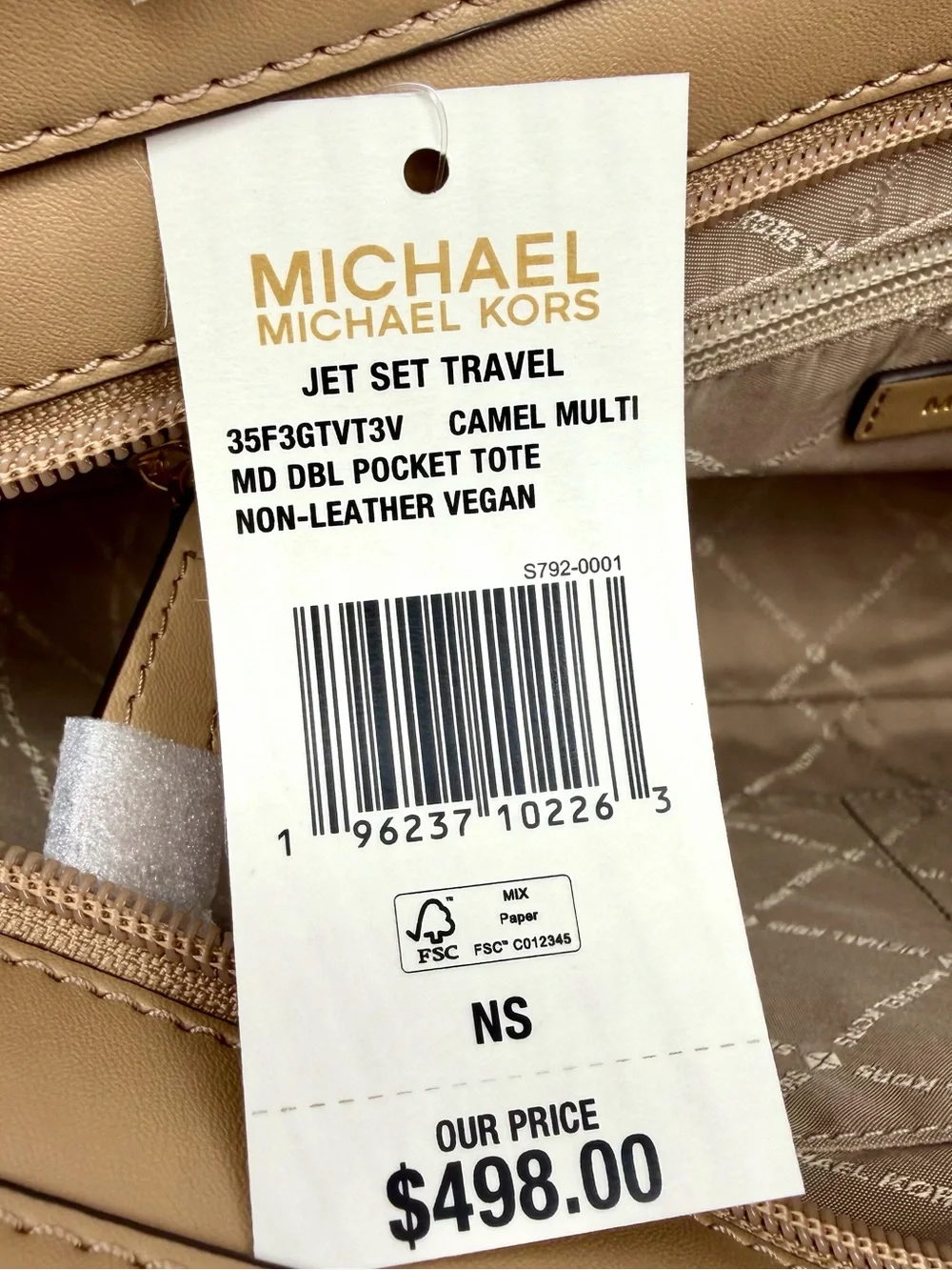 Michael Kors Jet Sest Travel Medium Double Pocket Tote Shoulder Bag